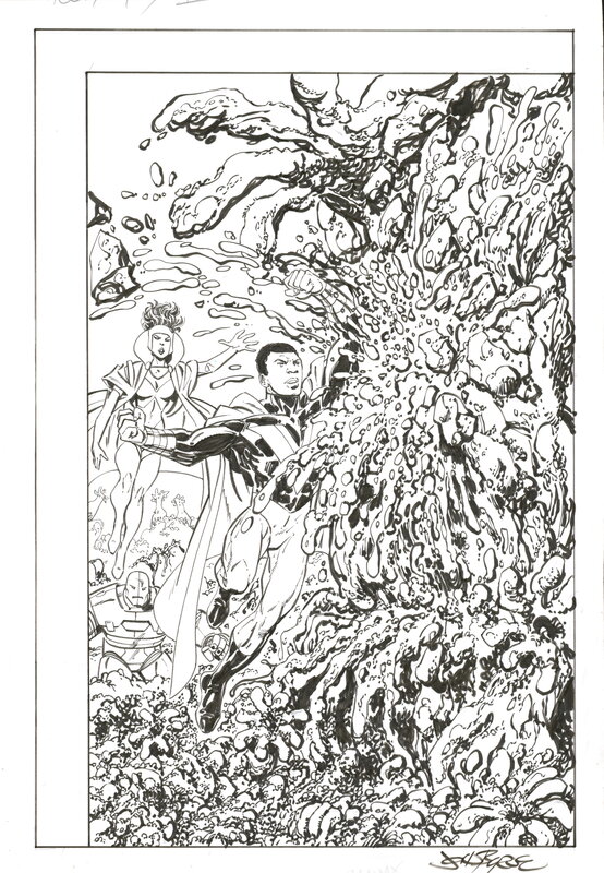 En vente - John Byrne, Triple HELIX 4 page 1 - Planche originale