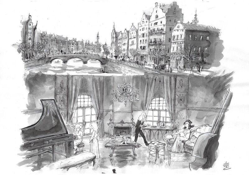 En vente - Edouard Cour, Soli Deo Gloria planche originale 130 - Planche originale