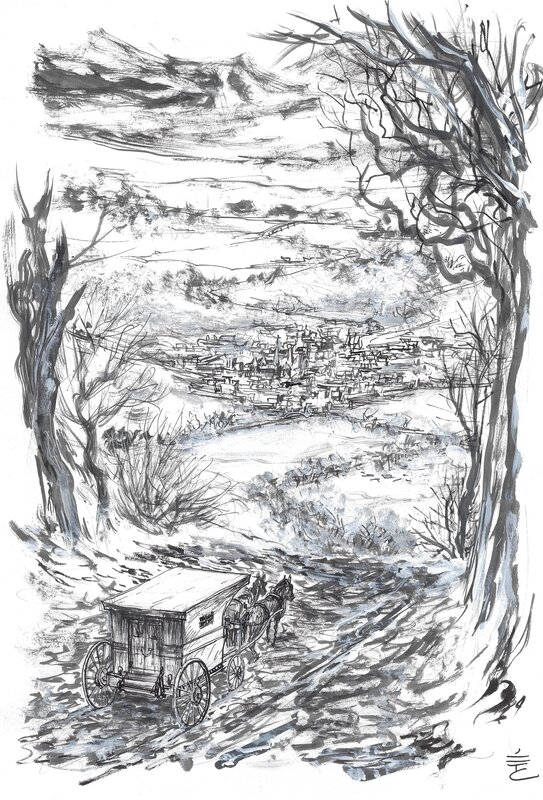 En vente - Edouard Cour, Soli Deo Gloria planche originale 67 - Planche originale