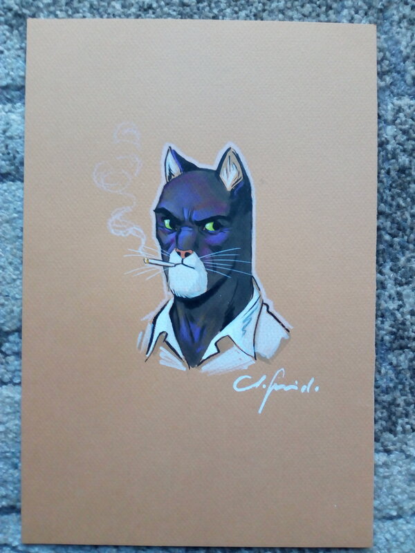 En vente - Dessin couleur blacksad / juanjo guarnido - Illustration originale