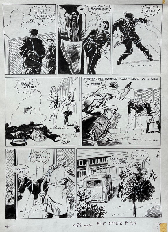 Max Lenvers, Pierre Castex, 1970 - Jacques Flash - Planche originale