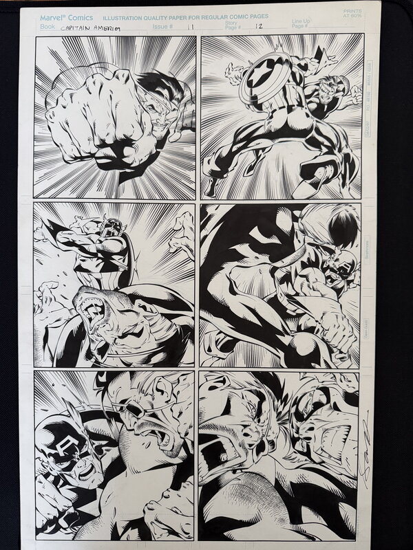 Joe Bennett, Captain america, vol,2, issue #page 12,1997 - Comic Strip