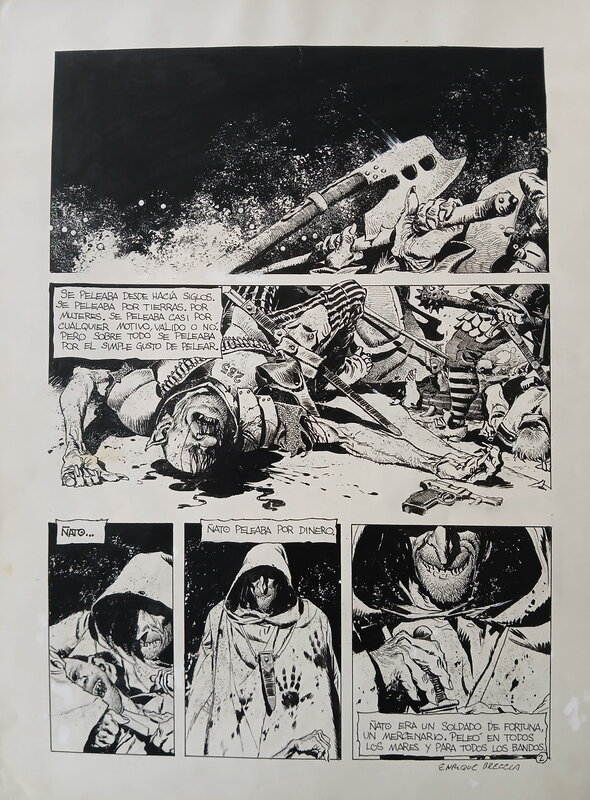 Enrique Breccia, El Sueñero, planche originale 2 - Comic Strip