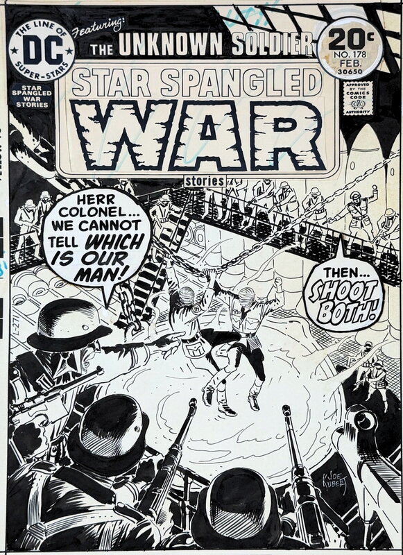 Joe Kubert, Star-Spangled comics - Unknown Soldier - T178 Cover - Original Cover