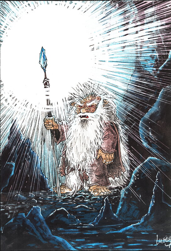 En vente - Philippe Luguy, Le Nain De Zielmar Série Percevan - Illustration originale