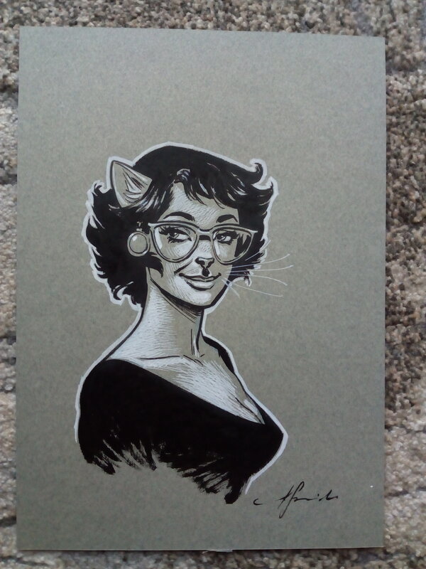 En vente - Dessin original blacksad alma / juanjo guarnido - Illustration originale