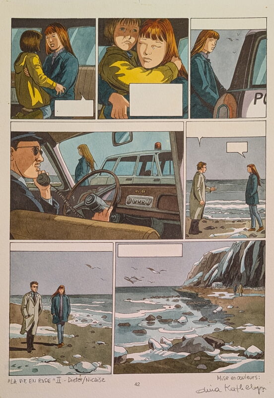 Dina Kathelyn, Viviane Nicaise, La vie en rose 2 - planche 40 - Mise en couleur