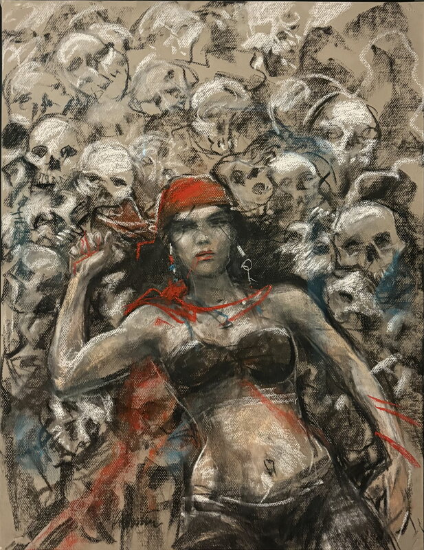 Grzegorz Rosinski, Kriss dans les catacombes - Original Illustration