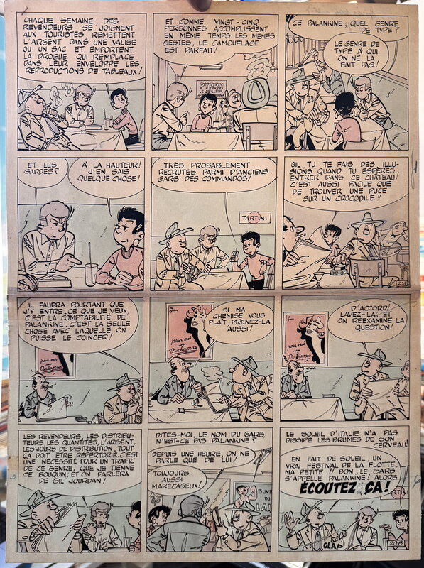 En vente - Tillieux  Gil Jourdan tome 2 - Planche 22 - Planche originale