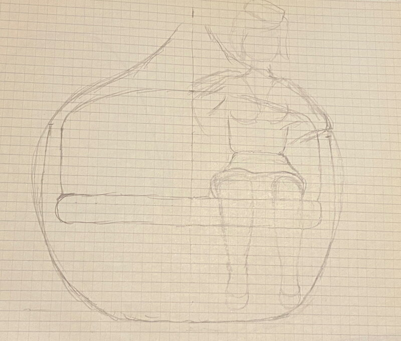 François Walthéry, ensemble de croquis préparatoires pour le Petit Avion de la Place Saint-Lambert à Liège. - Œuvre originale