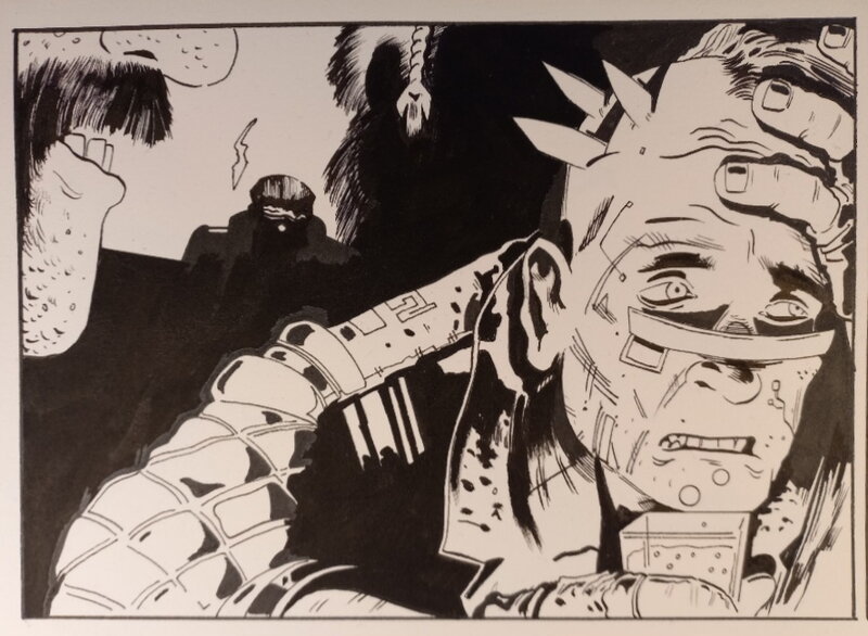 Stewart Kenneth Moore, Prelim ink Test for a New TBA Story - Comic Strip