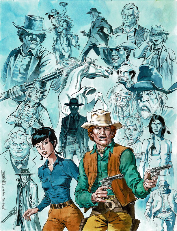 Comanche and Co par Pierre Taranzano - Illustration originale
