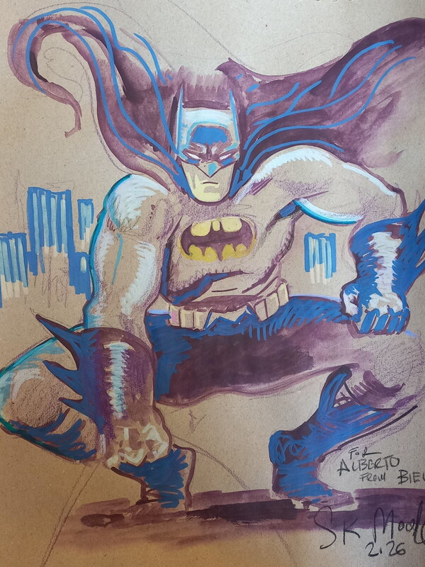 Batman Con Sketch by Stewart Kenneth Moore - Sketch