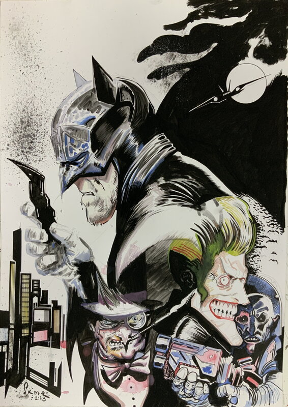 Stewart Kenneth Moore, Batman, Joker, Penguin, Mr Freeze - Sketch