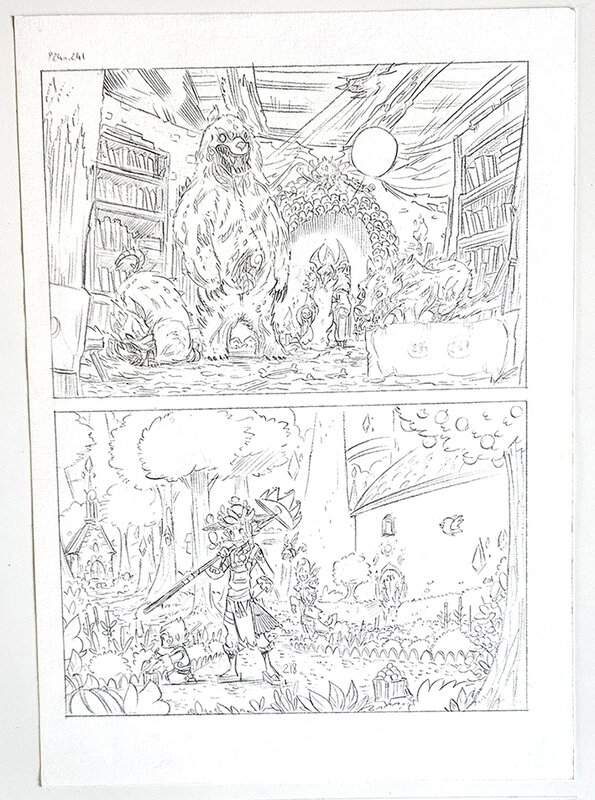 oTTami, Planche Crayonné Magica Tenebrae  la BD dont tu es le Héros - Planche originale