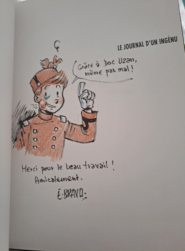 Bravo dedicace - Planche originale