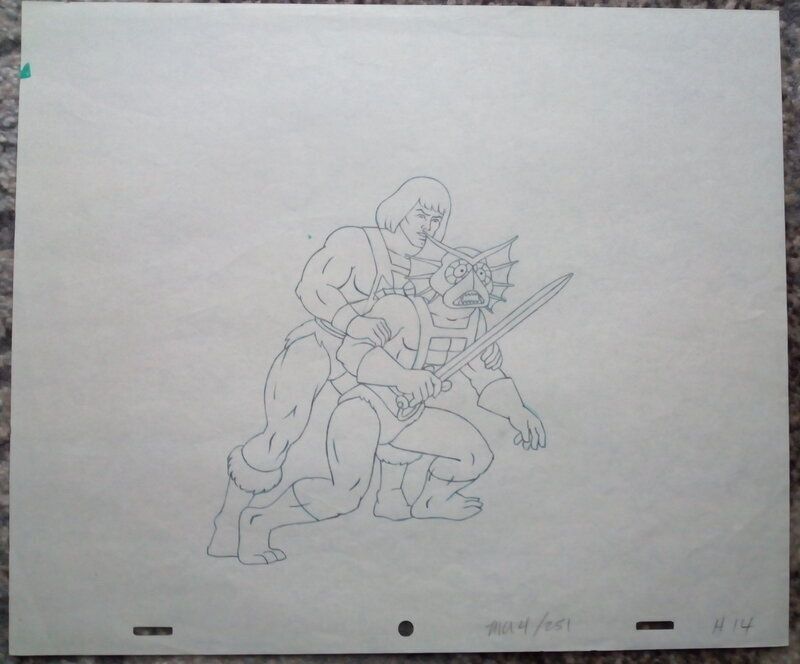 En vente - ., Dessin d'animation original he-man (musclor et les maitres de l'univers) - Œuvre originale