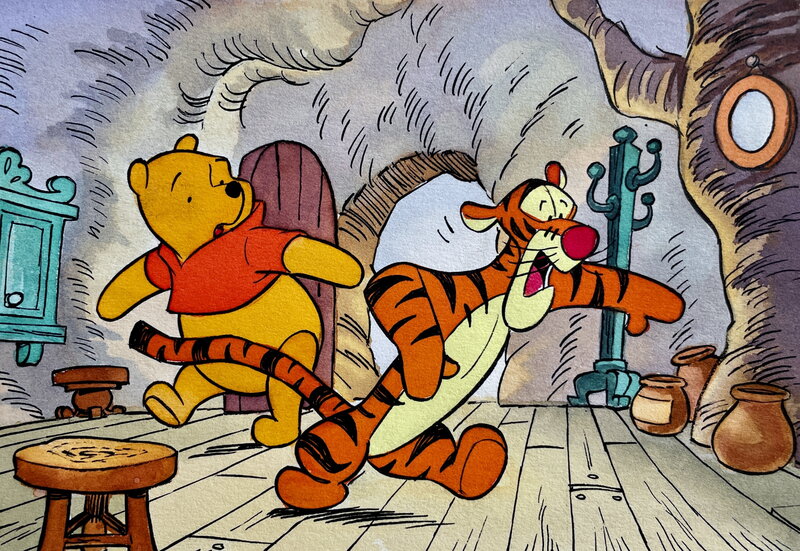 En vente - Studios Disney, 1980'S : Winnie l'Ourson - Illustration originale