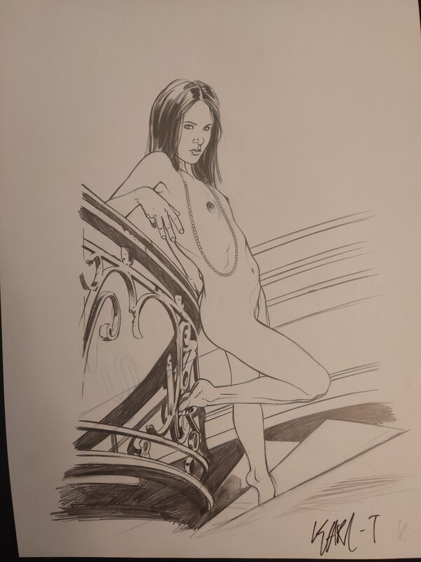 For sale - Femme nue dans les escaliers Karl Tollet - Comic Strip