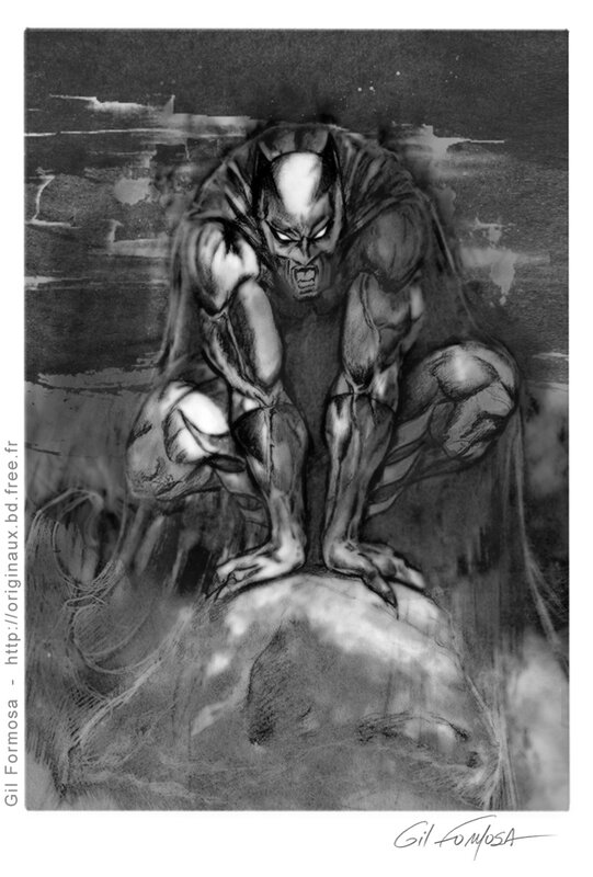 BATMAN Caverne par Gil Formosa, Bob Kane, Bob Fingerman - Illustration originale