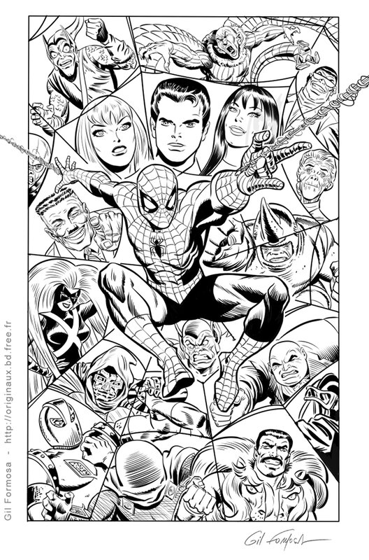 SPIDER-MAN & Cie par Gil Formosa, John Romita, Steve Ditko, Stan Lee - Planche originale
