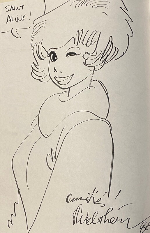 François Walthéry, illustration originale, Natacha cligne de l'oeil, 