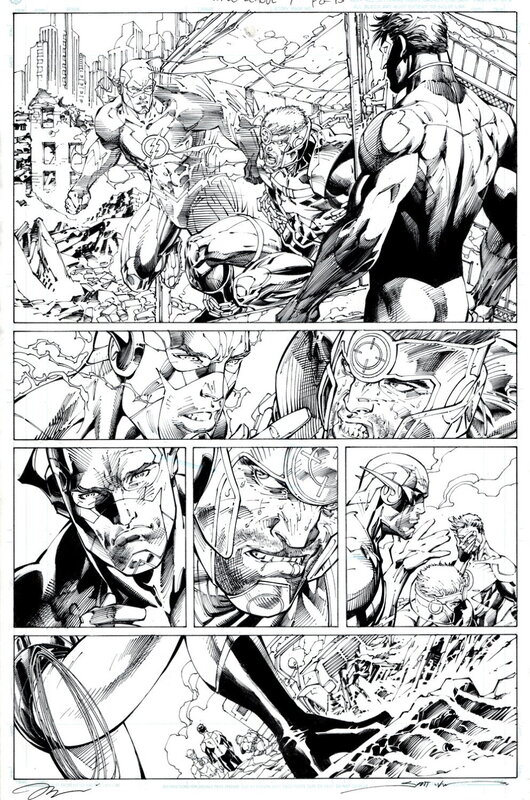 Jim Lee, Justice League #9 p15 - Planche originale