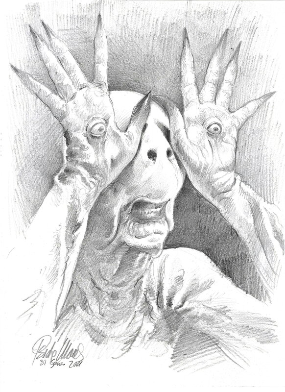 Isidre Monés, The Pale Man - Pan's Labyrinth - Illustration originale