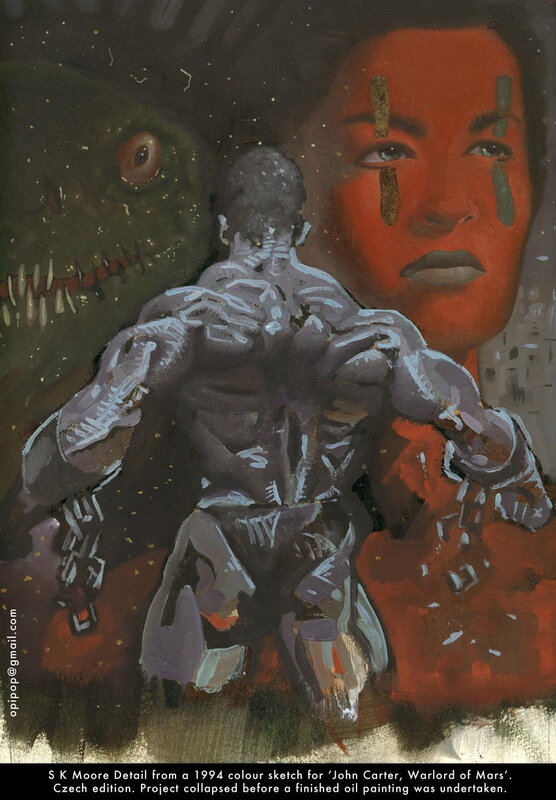 Stewart Kenneth Moore, John Carter: The Warlord of Mars (Unpublished Cover Prelim) - Illustration originale