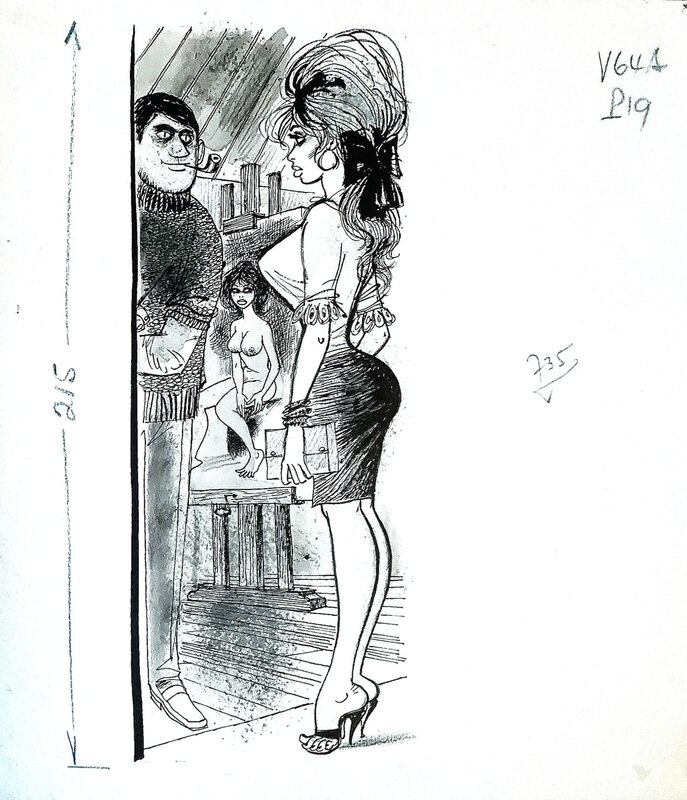 Modèle par Georges Pichard - Illustration originale