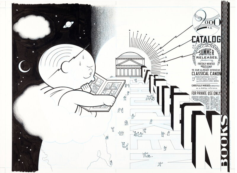 Chris Ware, Pantheon Books Summer 2000 Catalog Wrap-Around Cover (Jimmy Corrigan) - Couverture originale