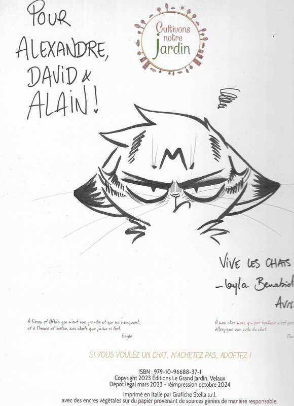 Layla Benabid, Dédicace sur l'album Mamayou, ils sont fous ces humains ! - Dédicace