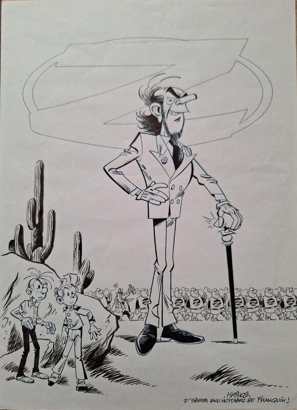 Krings - Hommage à Franquin et Spirou - Illustration originale