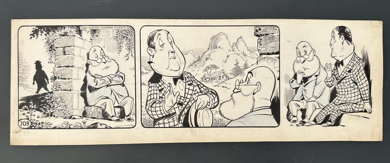 En vente - Marten Toonder Studios Koning Hollewjn N°708 - Planche originale