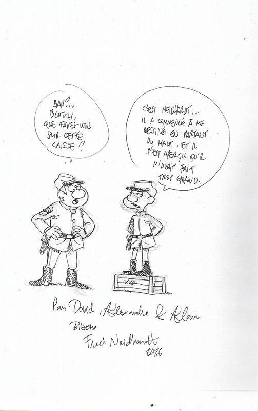 Fred Neidhardt, Dédicace sur l'album De l'or pour les bleus - Dédicace