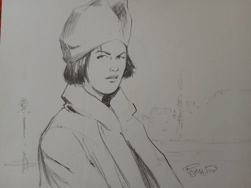 En vente - Le regard par Olivier Roman - Illustration originale