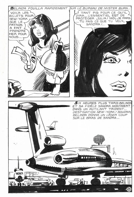 Mario Cubbino, Bélinda, épisode sans titre planche 23 - Parution dans le magazine Shirley et Bélinda n°94 (Mon journal) - Planche originale