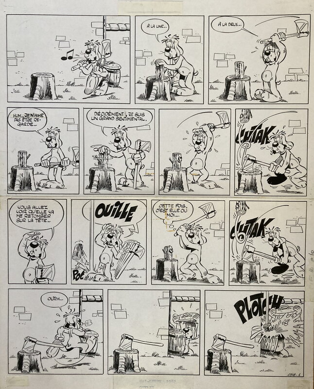 1971 - Gai-Luron par Henri Dufranne, Gotlib - Planche originale