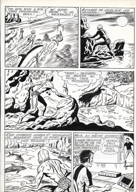 Juan Escandell Torres, Antarès n°5 - Les requins de la mort, planche 26 - Planche originale