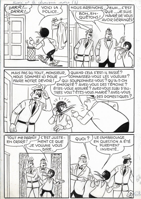 Egidio Gherlizza, Kiwi et la chronique noire planche 3 - Planche originale