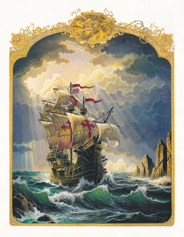Alexis Nesme, Galion espagnol - Marsupilami - Illustration originale