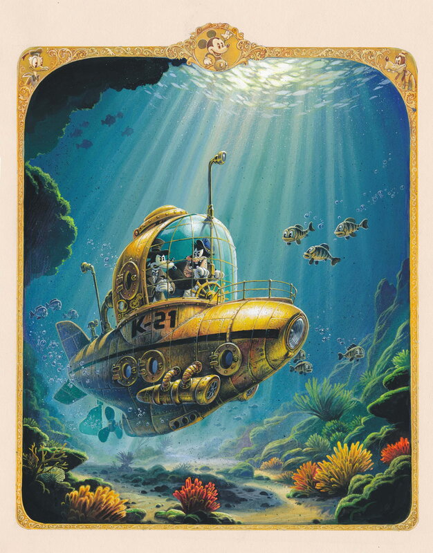 Alexis Nesme, Mickey and the Yellow Submarine by Pat Hibulaire - Illustration originale