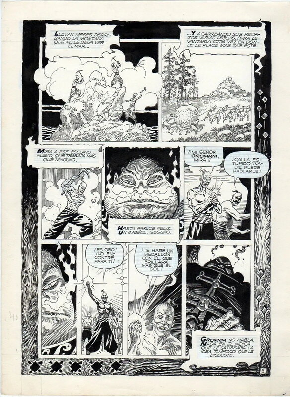 Enrique Alcatena, Planche originale Skorpio - Comic Strip