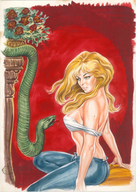 En vente - Sandro Angiolini, Isabella - Italian Sexy Cover - Couverture originale