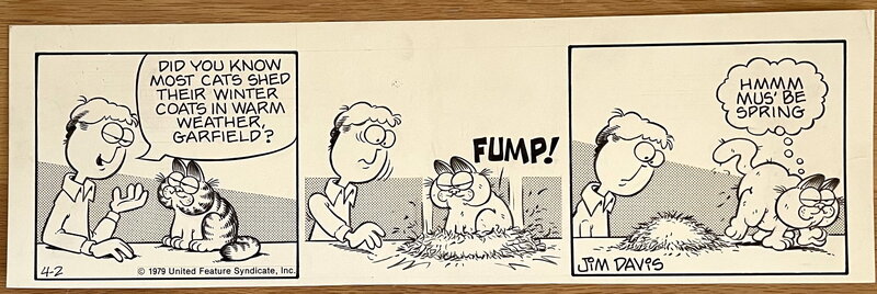 En vente - Jim Davis - Garfield Strip (1979) - Planche originale