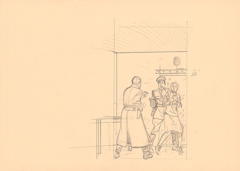 André Juillard, La machination Voronov - crayonné - Œuvre originale