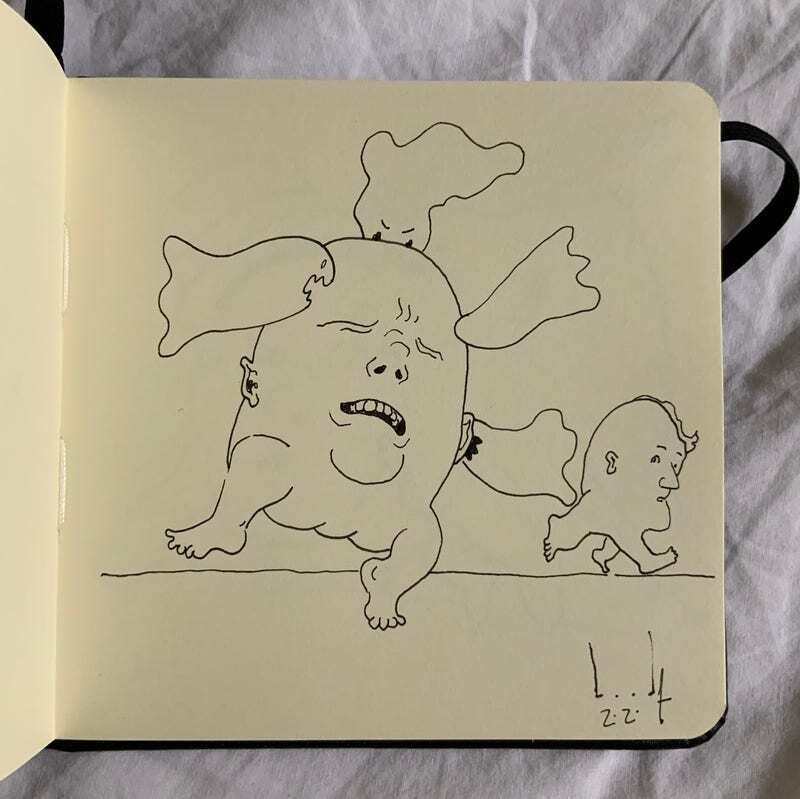 En vente - Stewart Kenneth Moore, Lockdown by Booda (Featuring the Bastard Ghosts) Sketchbook - Dédicace