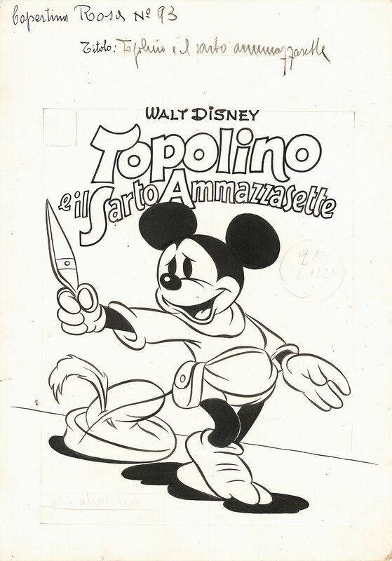 En vente - Ambrogio Vergani, Topolino e il Sarto Ammazzasette (Brave Little Tailor) - Couverture originale