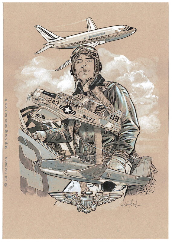 Commission PILOTE par Gil Formosa - Illustration originale