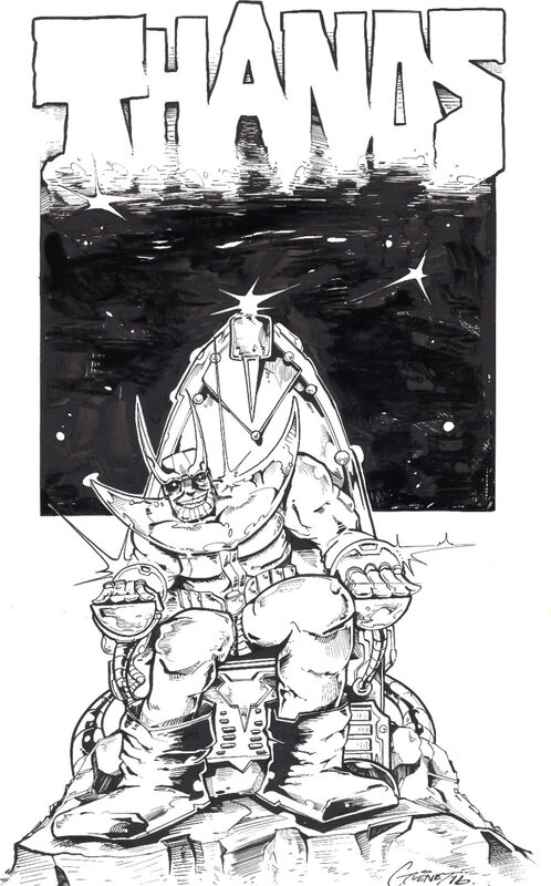 Justin Guenet, Thanos  infinity gauntlet - Illustration originale